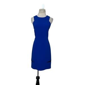ICB New York blue sleeveless sheath dress size M